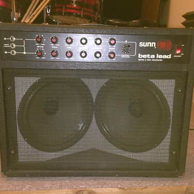 Vintage SUNN BETA LEAD 2x12 Speaker Electric Guitar AMP COMBO CLEAN image 1