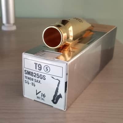 Vandoren V16 T9 small tenor saxophone mouthpiece Gold 24K , mint condition. image 9