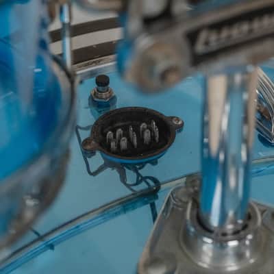 1970s Ludwig Vistalite Tivoli Pattern A 'Big Beat' in Blue/Blue/Blue - 14x22, 16x16, 9x13, 8x12, 5x14sn image 4