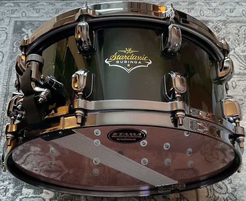 Tama Starclassic Bubinga Elite 14x6.5” Nightfall Green Cordia Lacquer Exotic w/Black Nickel BS1465BNN-GC image 1