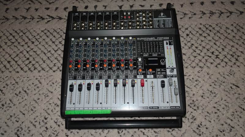 Behringer Europower PMP1000 500-Watt 12-Channel Powered Mixer with Multi-Effects Processor 2000s - Dark Gray image 1