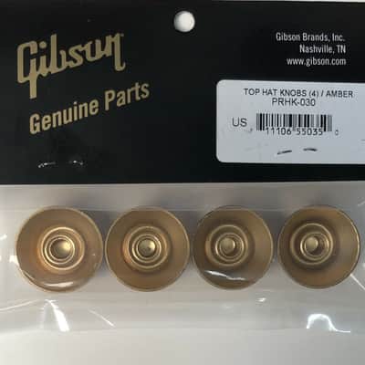Gibson PRHK-030 Top Hat Knobs Vintage Amber image 6