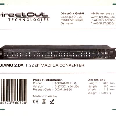 DirectOut ANDIAMO 2.DA 32 Kanal DA-Wandler mit MADI image 3