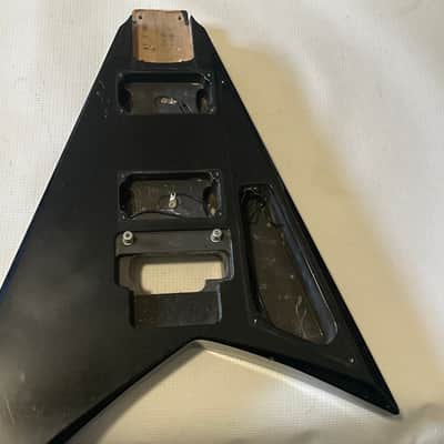 2005 MIJ Jackson RR3 RR Rhoads V Black Guitar Body Floyd Tremolo Ready image 5