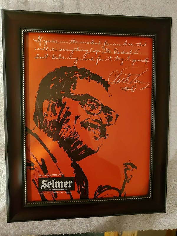 1972 Selmer Horns Promotional Ad Framed Clark Terry Original image 1