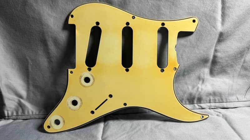 Vintage USA 54 8 Hole 50's Fender Stratocaster 56 Vintage Pickguard Celluloid / Nitrate Mint Green 1954 thru 58 RI image 1