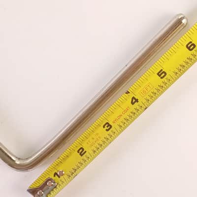 Leedy 3/8x6"x13.5"Cymbal L-Arm Rod Chrome Vintage 50s Bass Drum Mount Holder USA image 3