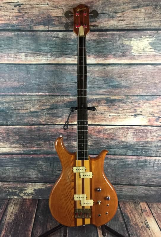 Used Hayakawa Eagle Neck Through 4 String Electric Bass with Case image 1