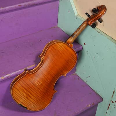 1920s German Highly-Figured Strad-Copy 4/4 Violin (VIDEO! Fresh Work, Ready) image 11