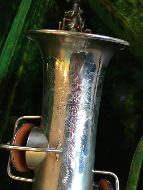 Vintage York Alto Saxophone 1920’s Silver plated image 1