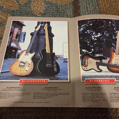 Vintage Circa 1985 St. Blues Guitar Catalog! Rare, Original Case, Paperwork! image 2