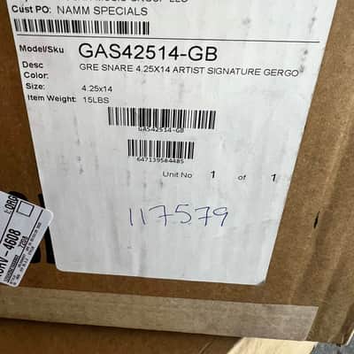 Gretsch GAS42514-GB Gergo Borlai Signature 4.25x14" Brass Snare Drum - Brass image 7