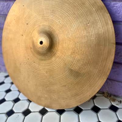 VINTAGE 1970's Paiste 18" 2002 Black Label Crash 1700G image 3