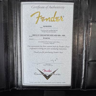 *NEW* Fender Custom Shop Wildwood 10 1951 Nocaster - NOS - BLACK image 13