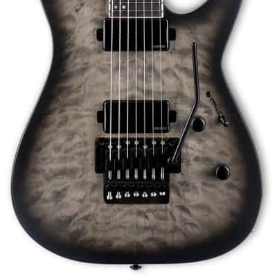 ESP LTD M-1007 Baritone 7 String Electric Guitar. Charcoal Burst Satin image 2