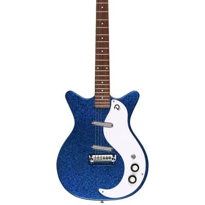 Danelectro 59M NOS+ Metalflake 60th Anniversary Blue Metalflake image 2