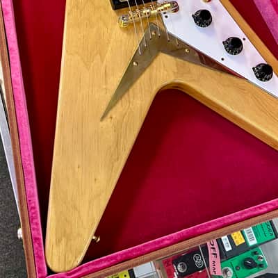 Gibson Custom 1958 Korina Flying V Reissue, VOS, Natural with Case 2023 image 4