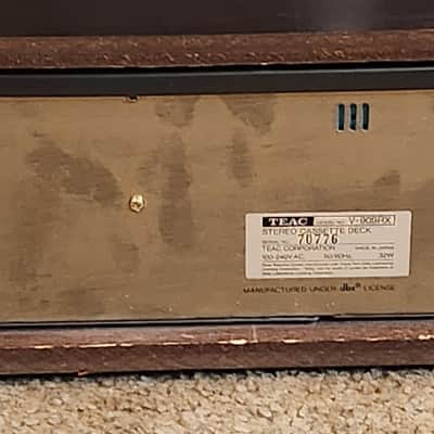 TEAC TEAC V-909RX is a vintage 3-motor auto-reverse stereo cassette 80s - Dark wood image 8