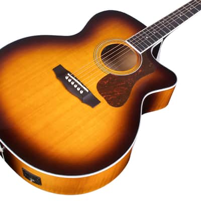 Guild F-250CE Deluxe Sitka Spruce / Maple Jumbo with Cutaway - Antique Burst image 5
