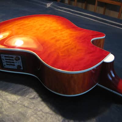 2005 Ibanez AEF 100 Acoustic Electric Guitar Antique Cherry Burst image 11