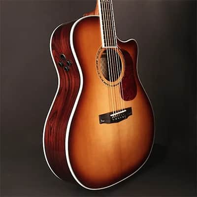 Cort GOLDA8LB Gold Series Grand Auditorium Cutaway 6-String Acoustic-Electric Guitar w/Deluxe Case image 2
