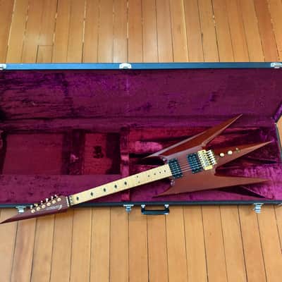 2010 ESP Edwards Izumi Ochiai Aion Flying W Electric Guitar Red Maroon Vermillion Original Case OHSC Extremely Rare image 2