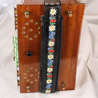 8313 - Alpine Matt Rote 3 Row Steirische Diatonic Button Accordion BbEbAb MMM 34 11 image 6