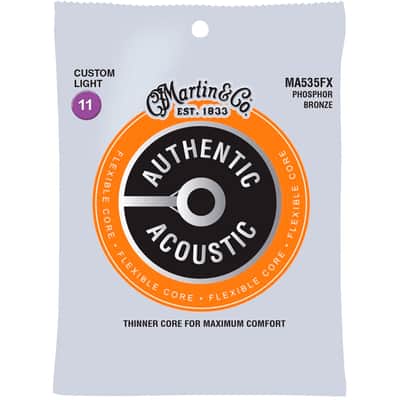 MA535FX Flexible Core Phosphore Bronze Custom Light 11/52 Martin Strings image 1