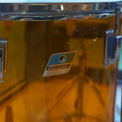 RARE Ludwig Vistalite Orange Drum Kit Owned by Michael Lee (Page & Plant) SIGNED - Delivery Available imagen 6