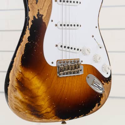 Fender Custom Shop Limited Edition '54 Super Heavy Relic Stratocaster Electric Guitar, Maple Fingerboard, Wide Fade 2-Color Sunburst image 12