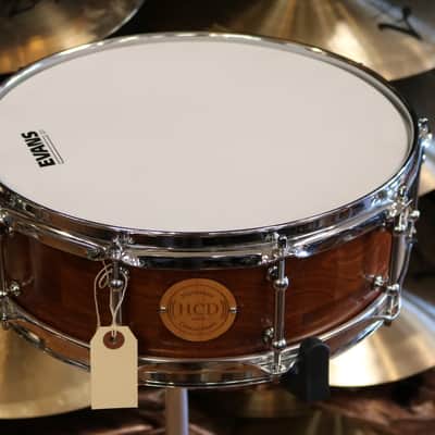 Holloman Custom Drums 4.5" x 14" Mahogany Segmented Snare Drum w/ Tube Lugs image 3