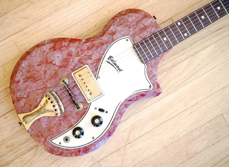 1959 Supro Belmont 1570 Vintage Electric Guitar Maroon Pearloid MOTS Valco USA image 1