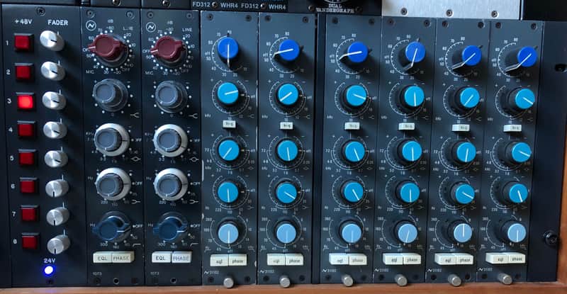 Neve Vintage 1073 and 31102 modules in Vintage King rack image 1