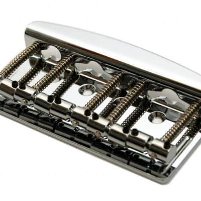 Hipshot 5-String Vintage Bass Bridge .750 Spacing - STAINLESS STEEL CHROME image 1