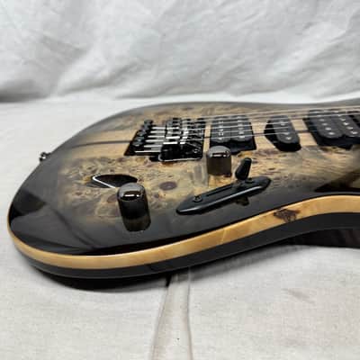 Ibanez Premium Line S Series saber S1070PBZ S1070 pbz 1070 Guitar with Gig Bag 2023 - Charcoal Black Burst image 17
