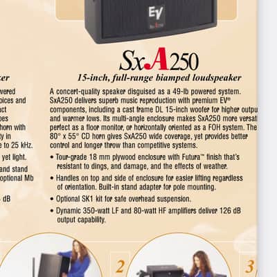 Electro-Voice SxA250 2-Way Full Range 15’’ Powered Speakers MINT MINT MINT image 7