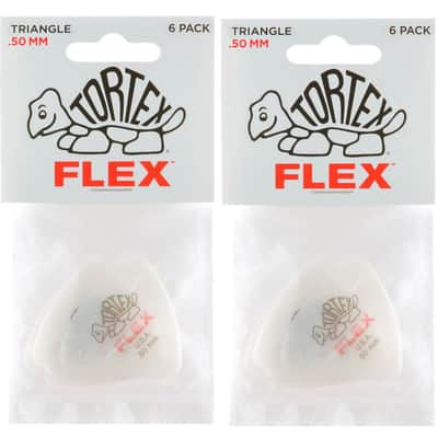 Dunlop Guitar Picks Flex Triangle 12 Pack .50 MM Light (456P.50)