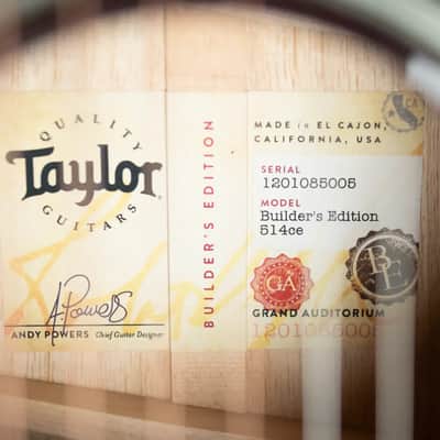Taylor Builder's Edition 514ce Grand Auditorium Acoustic/Electric Guitar - Kona Burst Top with Hardshell Case image 19