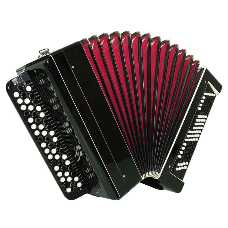 Russian Bayan Tulskiy, 3 Row Tula Chromatic Button Accordion, Vintage Music Box B System, New Straps, 2759 image 1
