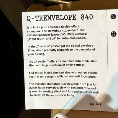 JayTee Q TREMVELOPE 840 ( Envelope Filter Modulation) image 21