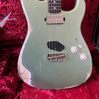 Custom Shop 1966 Strat SH Heavy Relic Sage Green image 2