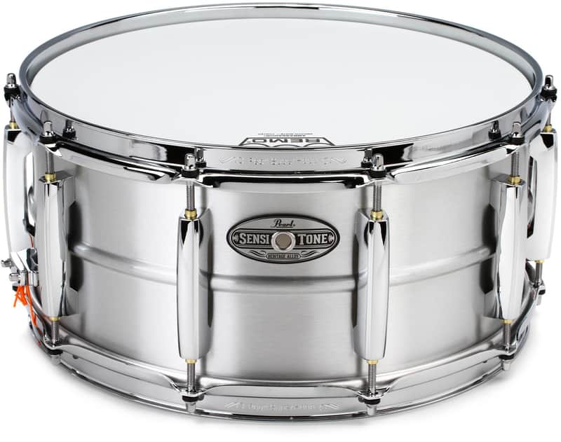 Pearl Sensitone Heritage Aluminum Alloy Snare Drum - 6.5 inches x 14-inch  Brushed Aluminum image 1