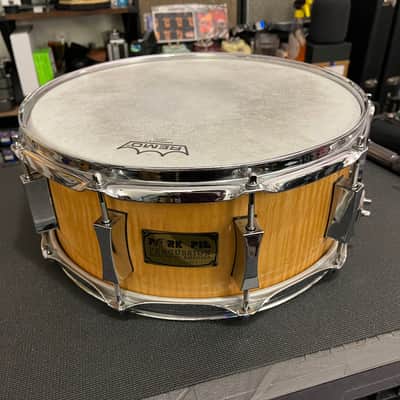 Pork Pie 6x14 10-Lug Snare (2008) Natural Curly Maple image 2
