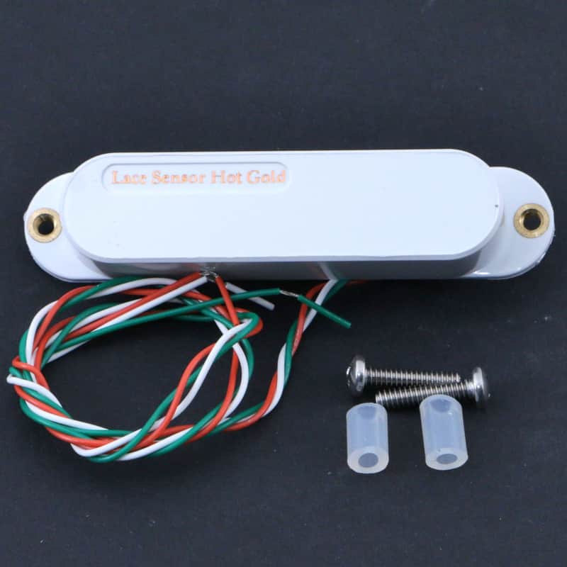 Open Box Lace Sensor Hot Gold Bridge Single Coil Guitar Pickup White image 1