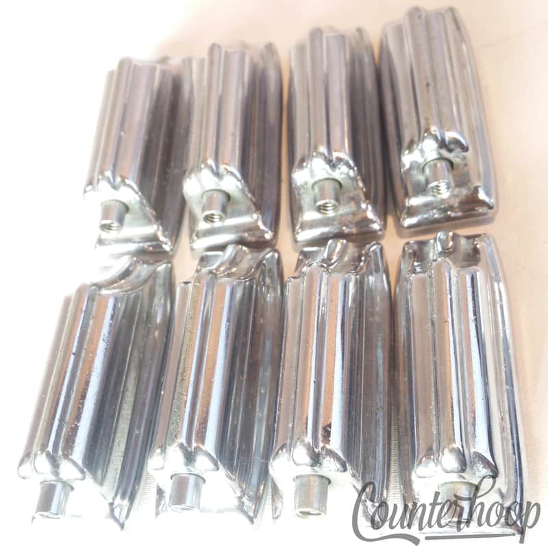 *Rogers 8x Beavertail Bass Drum Lugs Chrome Cleveland/Dayton Vintage 60s Holiday - Fair / 6.95/24.95 image 1
