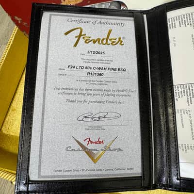 Fender Custom Shop LTD 50s C-WAH PINE ESQUIRE SUPER HEAVY RELIC AGED CIMARRON RED image 3