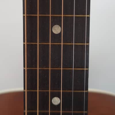 Vintage 1960s Harmony Kay Silvertone Stella Bigger Body Version Of Stella Cowboy Acoustic Concert 00 Size Guitar Made in USA Blonde Clean Time Warp Clean Chipboard Case image 6