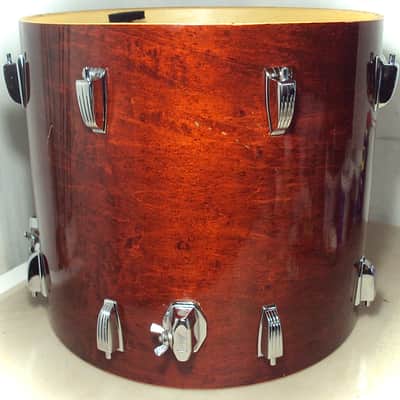 Ludwig 18" x 16" Power Factory Floor Tom Natural Red Mahogany image 9