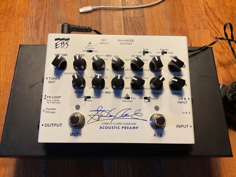 EBS Stanley Clark Signature Acoustic Preamp 2020 - 2021 - White image 1