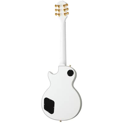 Epiphone Inspired by Gibson Les Paul Custom Electric Guitar, Alpine White image 2